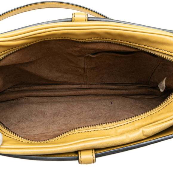 BOTTEGA VENETA Yellow Leather Intrecciato Shoulder Bag